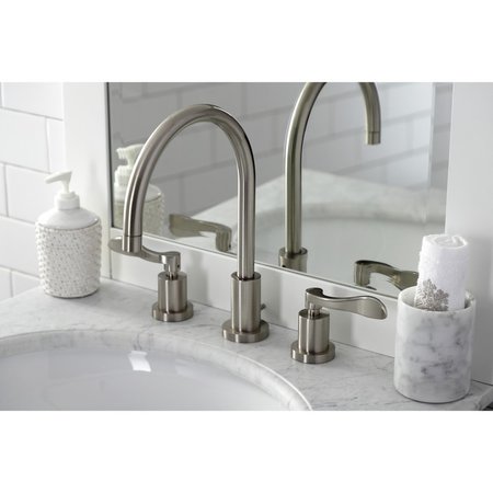 Kingston Brass KS8928DFL 8" Widespread Bathroom Faucet, Brushed Nickel KS8928DFL
